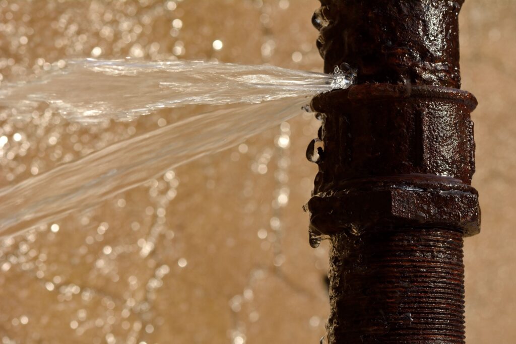 a burst pipe which can lead to water in your crawl space after heavy rain